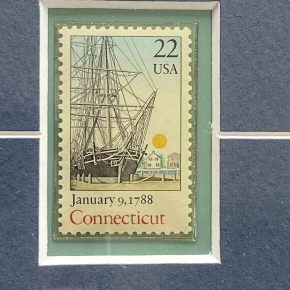 Anton Otto Fischer Framed‎ Art Print Harbor Harmony Commemorative Stamps 18x22 - Picture 8 of 16